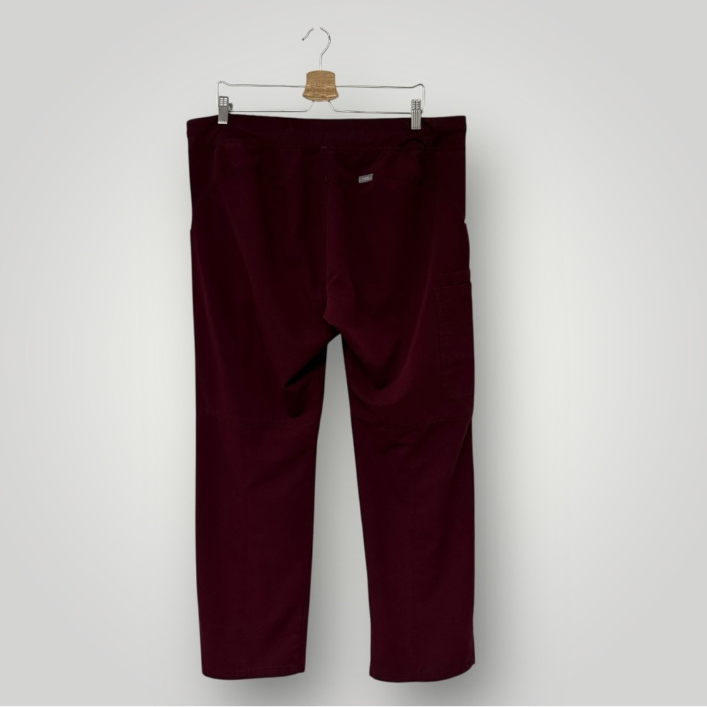 FIGS Technical Collection Kade Cargo Scrub Pants‎ Burgundy sz XL - Picture 7 of 10